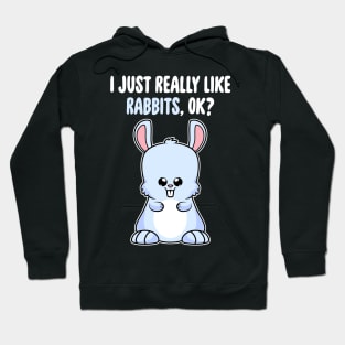 I Just Really Like Rabbits OK ? Cute Toddlers Kids design Hoodie